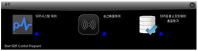 SDR 통합시험용 소프트웨어 Master Control Panel