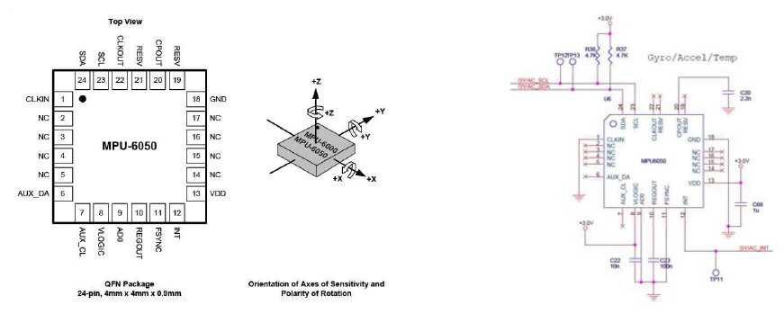 가속도 센서칩(PS-MPU-6050A)의 구조 및 구동회로