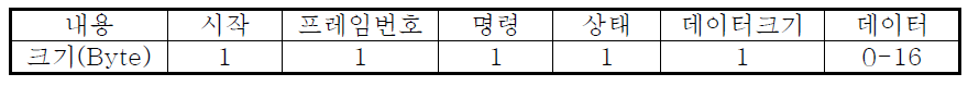 명령 요청/명령 응답을 위한 데이터 패킷