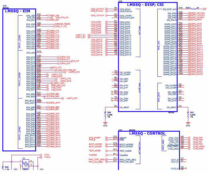 I.MX QUAD CORE CPU 주변 IO 회로 1