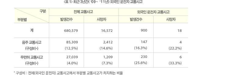 외국인 운전자 교통사고