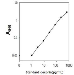 Decorin 발현 분석을 위한 분석 검량선(ELISA kit)