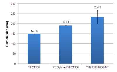 PEGylation 공정에 따른 입자 크기 변화 측정