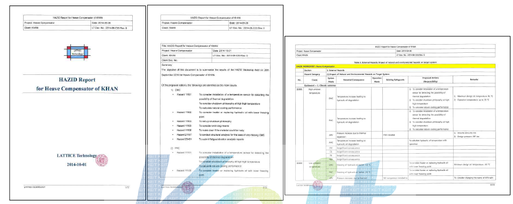 실 사이즈 Heave Compensator HAZID Report