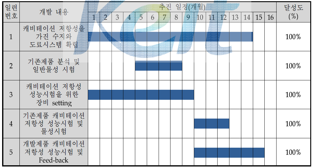 1차년도 연구개발 추진 일정