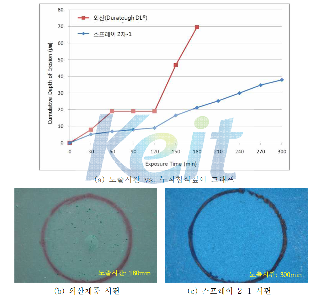 3차년도 침식저항 성능평가/ 해수 침적 조건