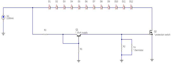 LED 모듈에 부착할 보호회로의 회로 설계