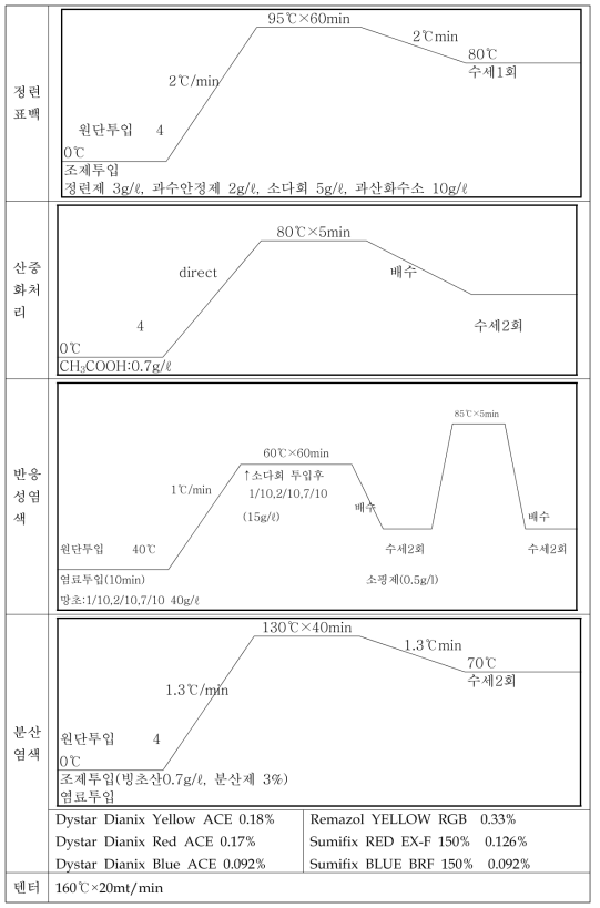 염가공 조건 (5번 TR, 6번 TC)