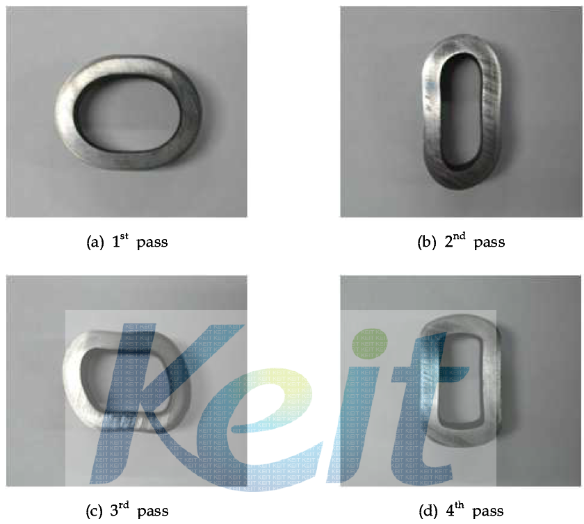 4패스 평압연 실험결과 단면형상