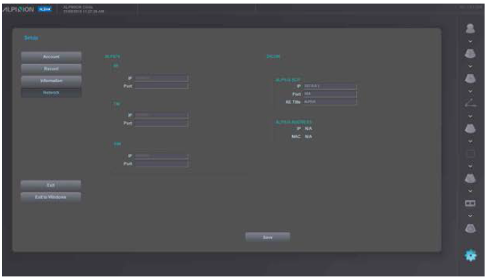 Setup – Network