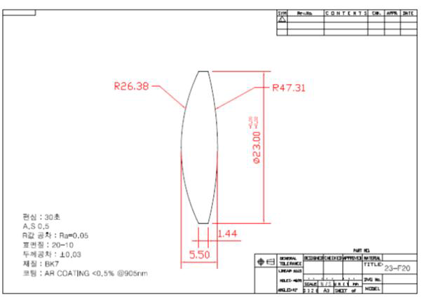 23-F20 제 1 렌즈