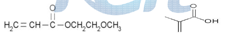 Ethylene glycol methyl ether acrylate(EGMEA) 와 Methacrylic acid(MAA) 의 Chemical structure