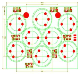 PCB Drawing of 8 Series connection Module