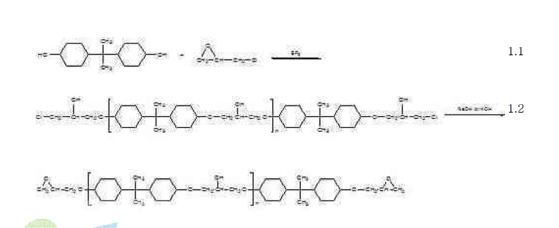 Hydrogenated Bisphenol-A형 에폭시 수지의 반응 메카니즘