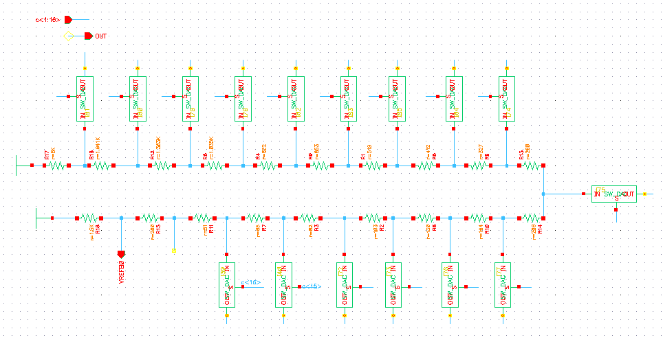 Resistor string DAC의 schematic