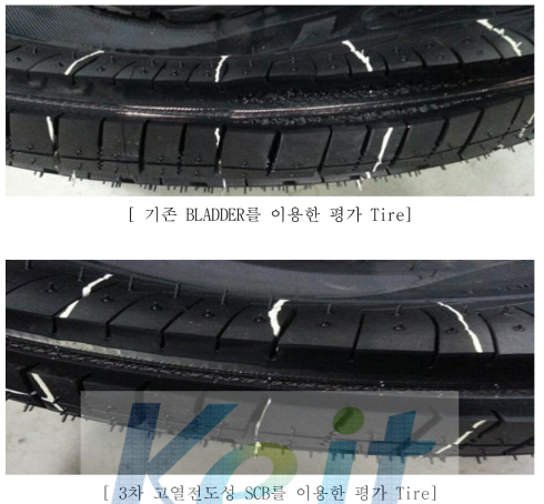 Blow Test Tire 가교 완료 후 Tire 사진