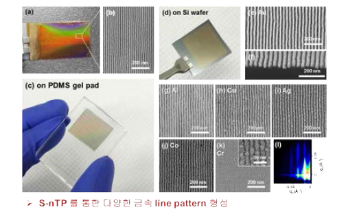 S-nTP 기술을 이용한 다양한 기능성 금속 나노 선 패턴의 제조