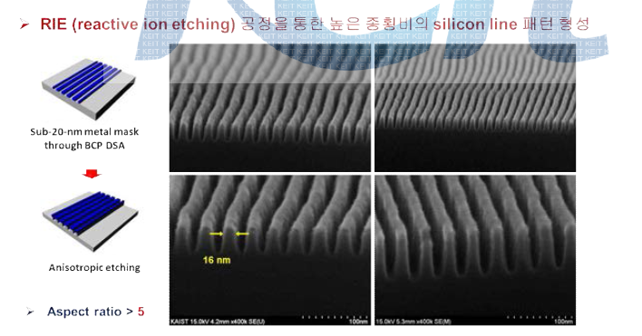 전사된 나노 선 패턴을 이용한 Si 나노 구조물의 제조