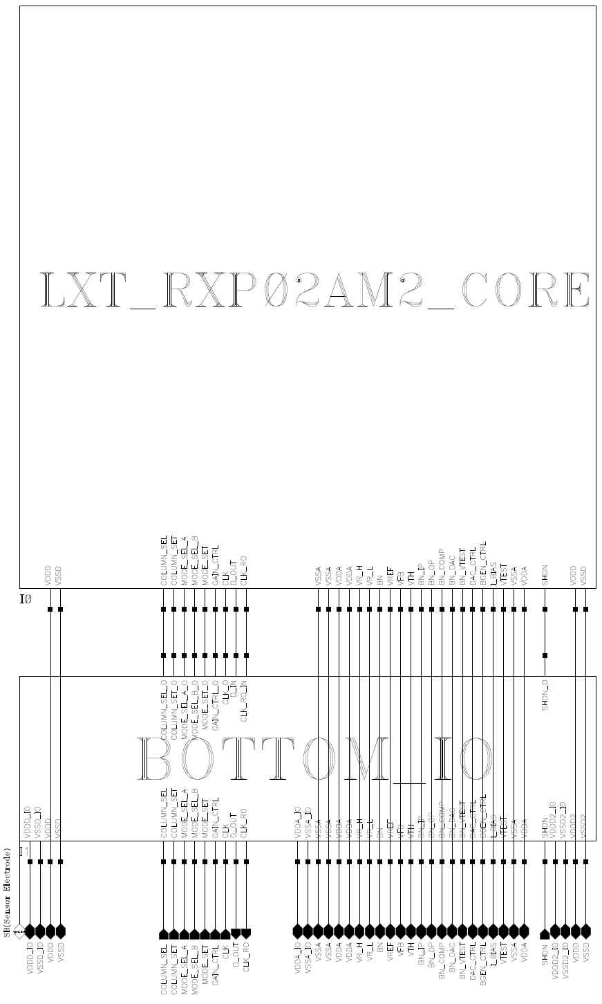 64x64 Pixel의 16bit 해상도 동영상 ROIC의 TOP Schematic