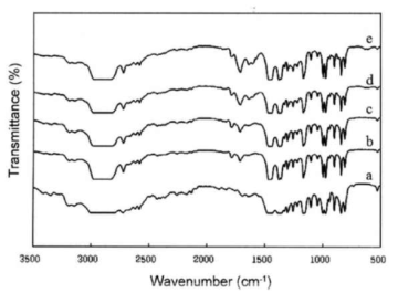 폴리프로필렌과 PP-g-MAH의 FT-IR 스펙트럼