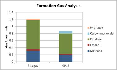 GP13 초기 생성 가스 분석 결과