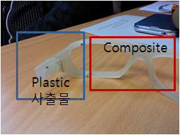 고글형 안경테의 front 부위 디자인