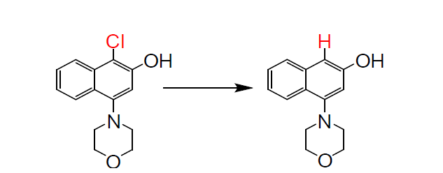 Ammonium formate-Pd/C 반응을 통한 염소 제거