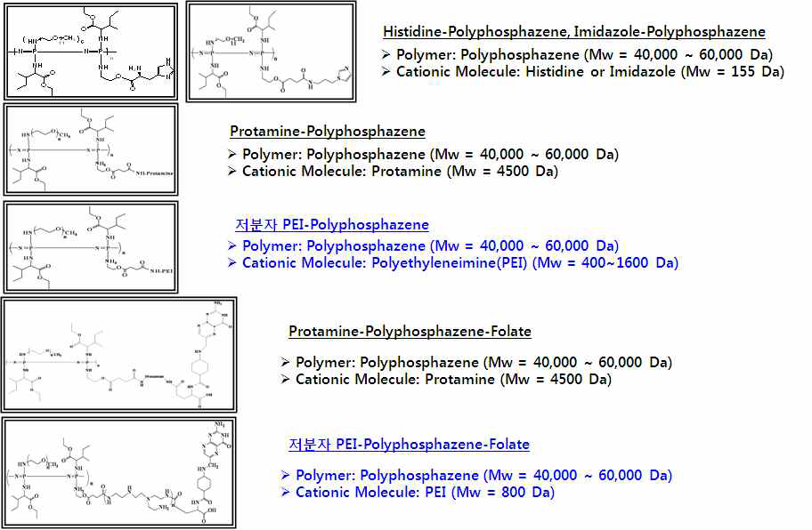 양이온기를 도입한 Polyphosphazene