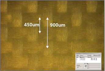 유리섬유의 광학현미경 측정 Image