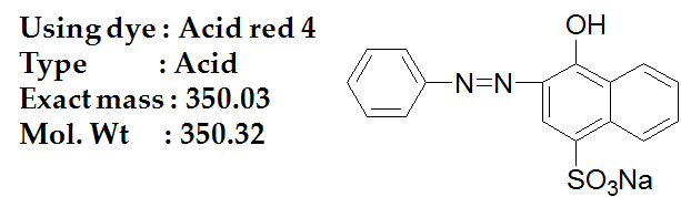산성염료 C.I Acid red 4의 구조 및 정보