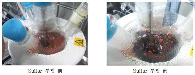 Sulfur 투입 前/後