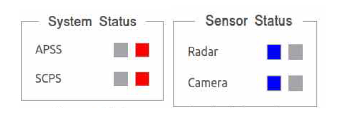 System 과 Sensor Status 표시