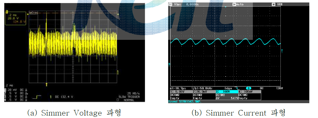 Simmer Voltage 및 Current 파형