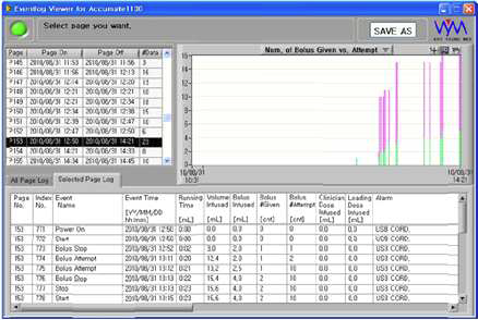 Accumate 1100의 Event Log Analysis SW