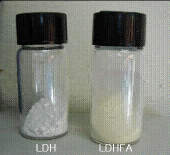 LDH 및 LDH-FA의 3년차 목표량 생산 샘플