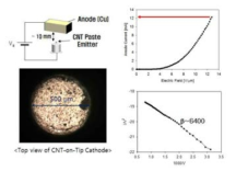 2극형 단일 팁 CNT 에미터 특성 평가