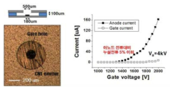 평면 기판상 3극형 CNT 에미터 특성