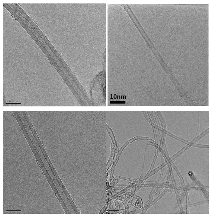 전계방출용 CNT 분석: TEM 사진