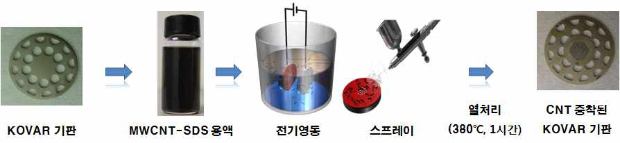 CNT증착 방법 개략도