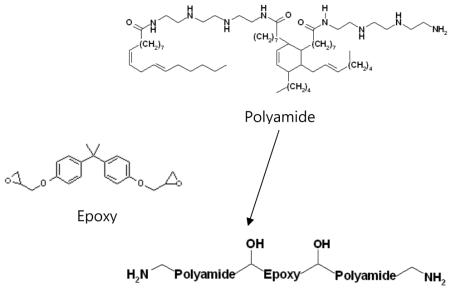 주요 경화제 및 Epoxy-polyamide 반응 구조