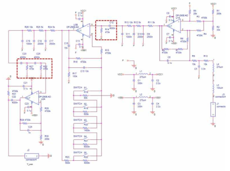 회로 내부에 삽입된 high pass filter