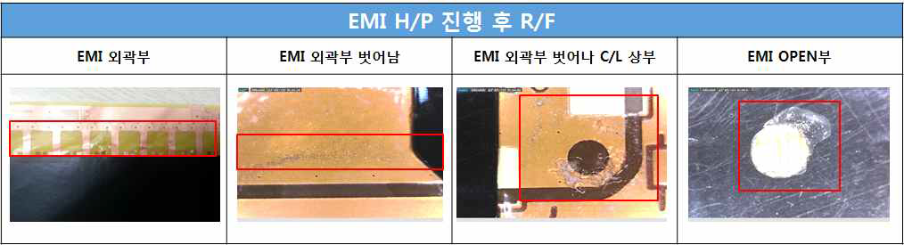 EMI H/P 테스트 결과