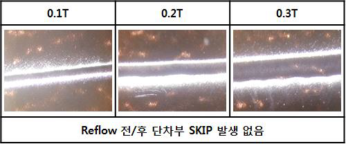 Relow 전/후 단차부 사진