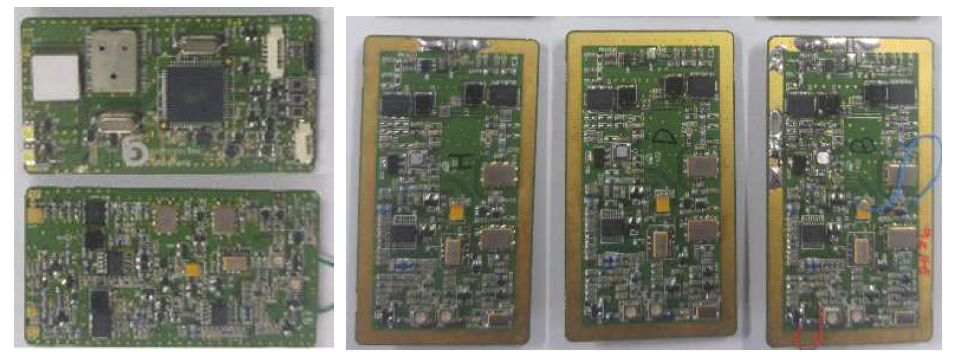 1차(좌), 2차(우) 샘플 PCB