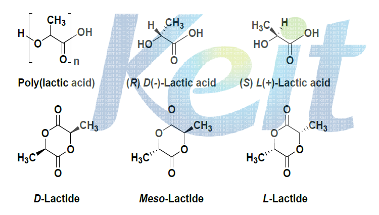 젖산 및 락타이드 화학적 구조