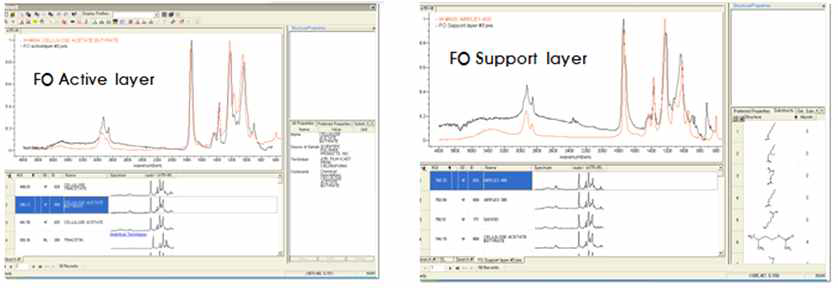 FT-IR의 FO membrane 분석 결과