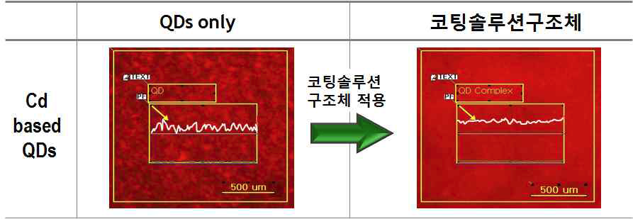 QD 대 QD구조체간의 분산도 평가