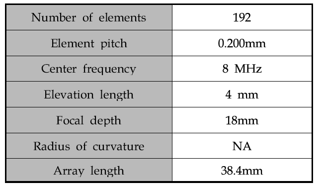 linear probe 개발사양