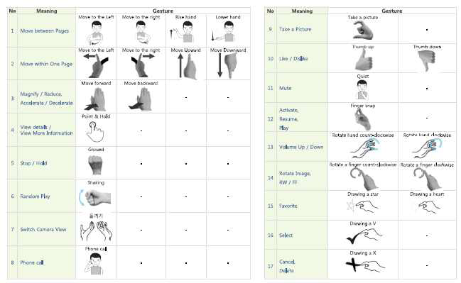 Applicable Gesture Sample