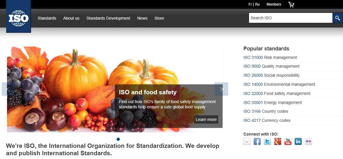 ISO Webpage